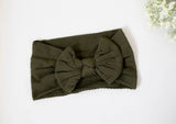 Cable knit bow headbands