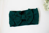 Cable knit bow headbands