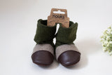 Nooks wool booties: Coastal forest