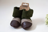 Nooks wool booties: Coastal forest