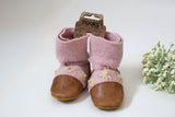 Nooks wool booties: Cherry blossom