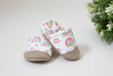 Parker & Posie rainbow soft soled baby shoes