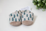 Parker & Posie snowy trees soft soled baby shoes