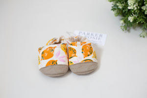 Parker & Posie mango lemonade soft soled baby shoes