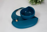 Ocean blue bib, bowl & spoon set