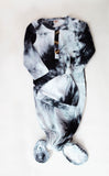 Tie-dyed knotted gown sets