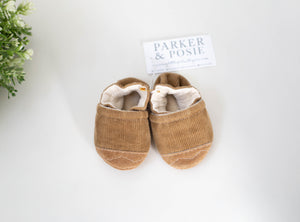 Parker & Posie corduroy soft soled baby shoes